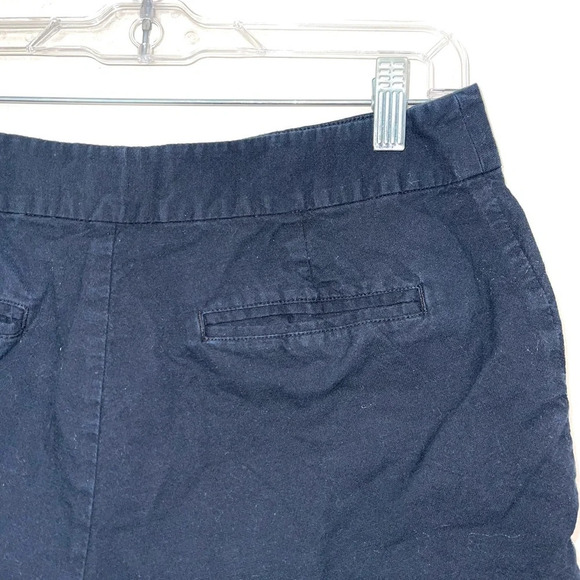 Vineyard Vines 100% Cotton Navy Blue Mid-rise Scallop Hem 3” Shorts 4 Women’s - Picture 7 of 12